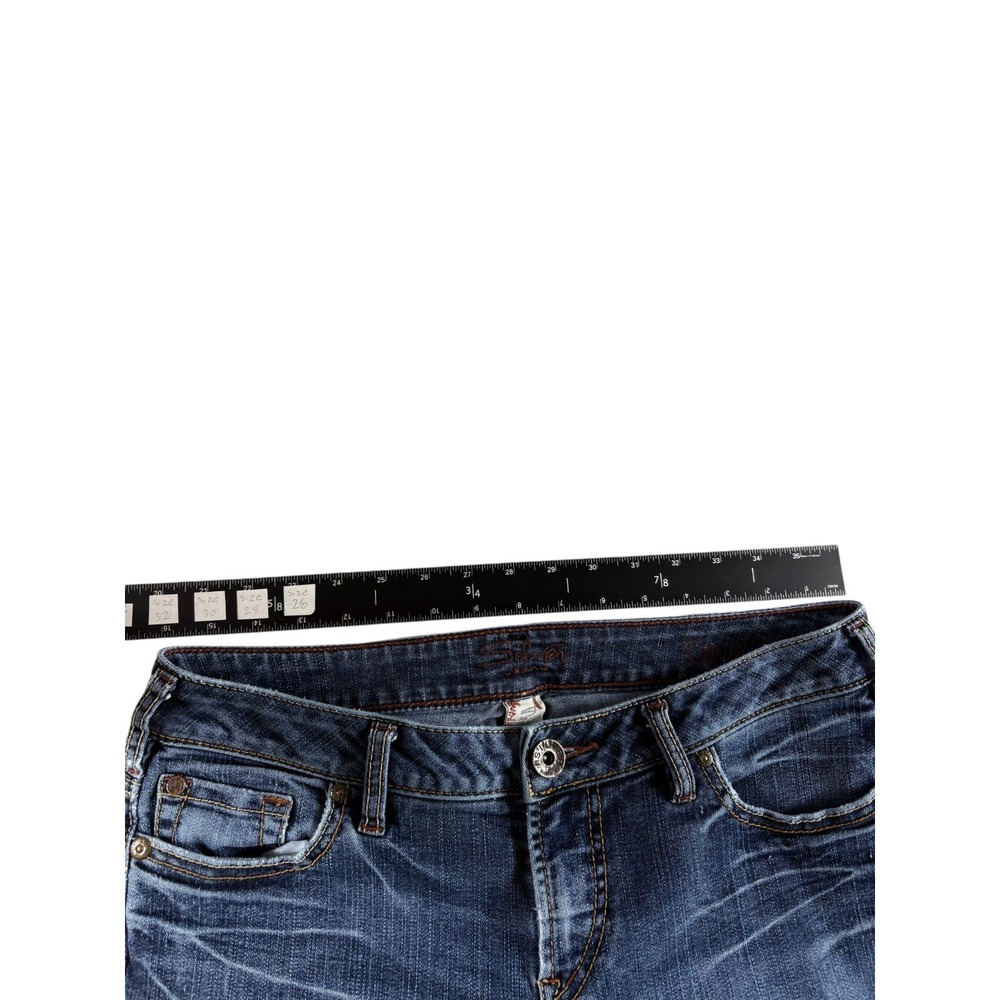 Silver Co. Toni Western Glove Works‎ Bootcut Jeans Womens 31x32 Blue Low Rise - Picture 5 of 7